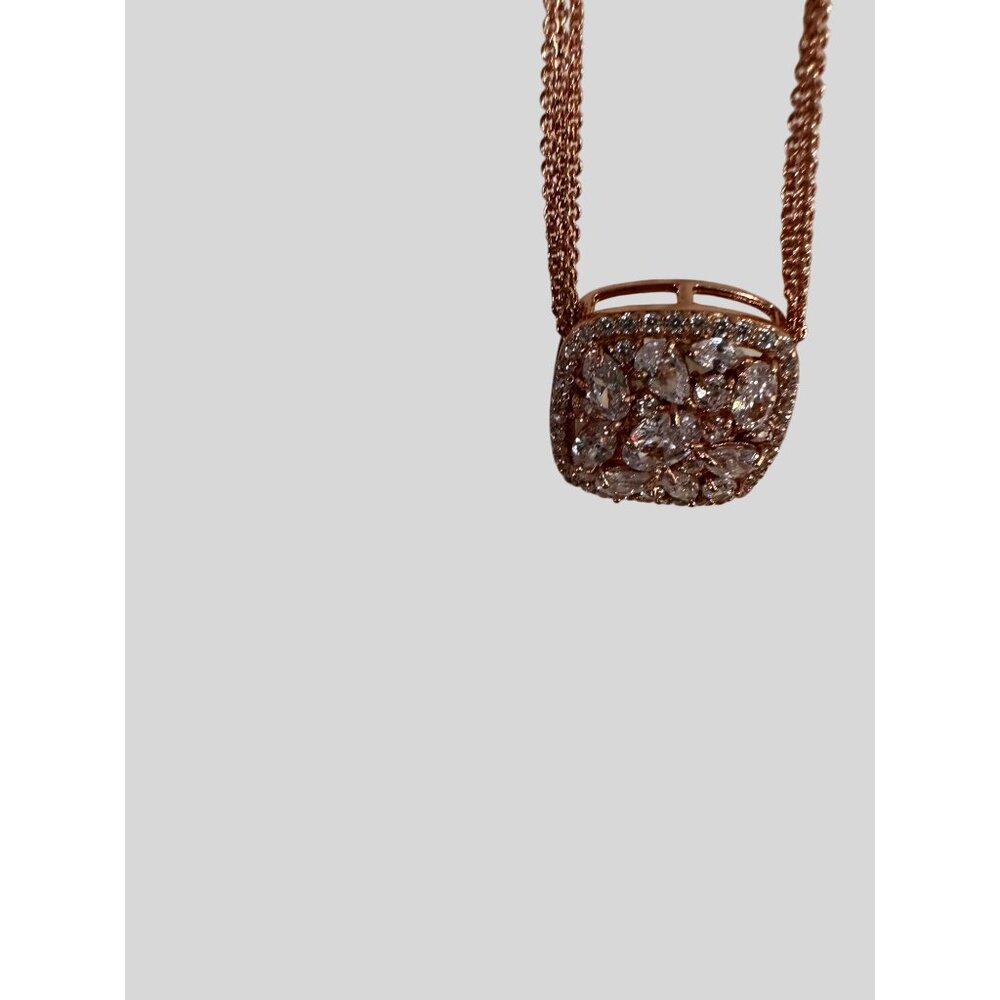 Giani Bernini 18K Rose Gold Over Sterling Silver Cubic Zirconia Pendant Necklace - Picture 8 of 13